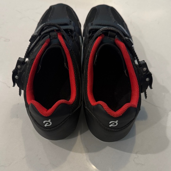 Black Cycling Shoes with Red Interior - Picture 2 of 4